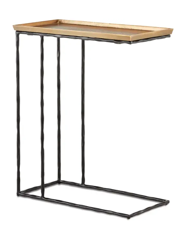 Boyles C Table in Antique Brass and Black