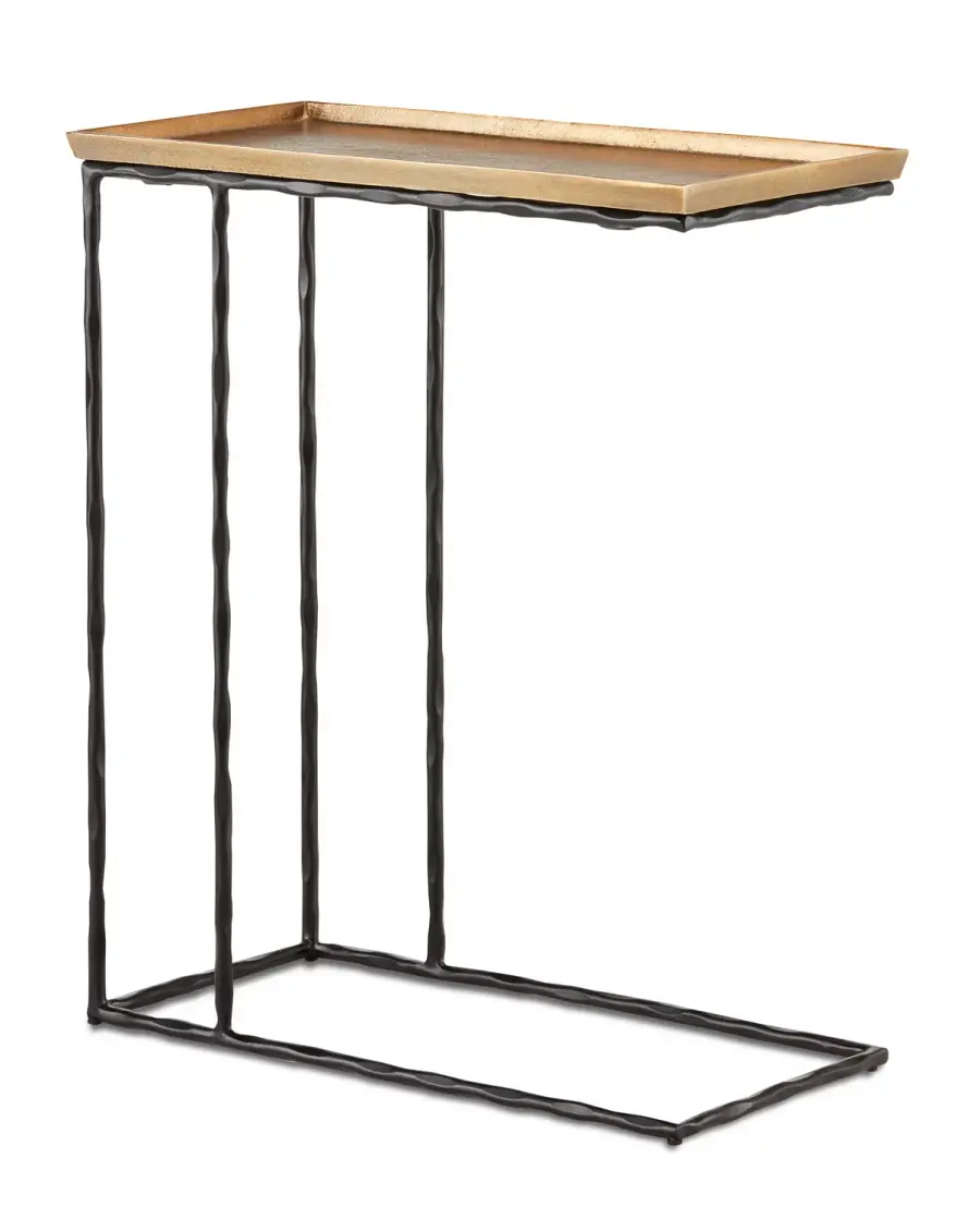 Boyles C Table in Antique Brass and Black