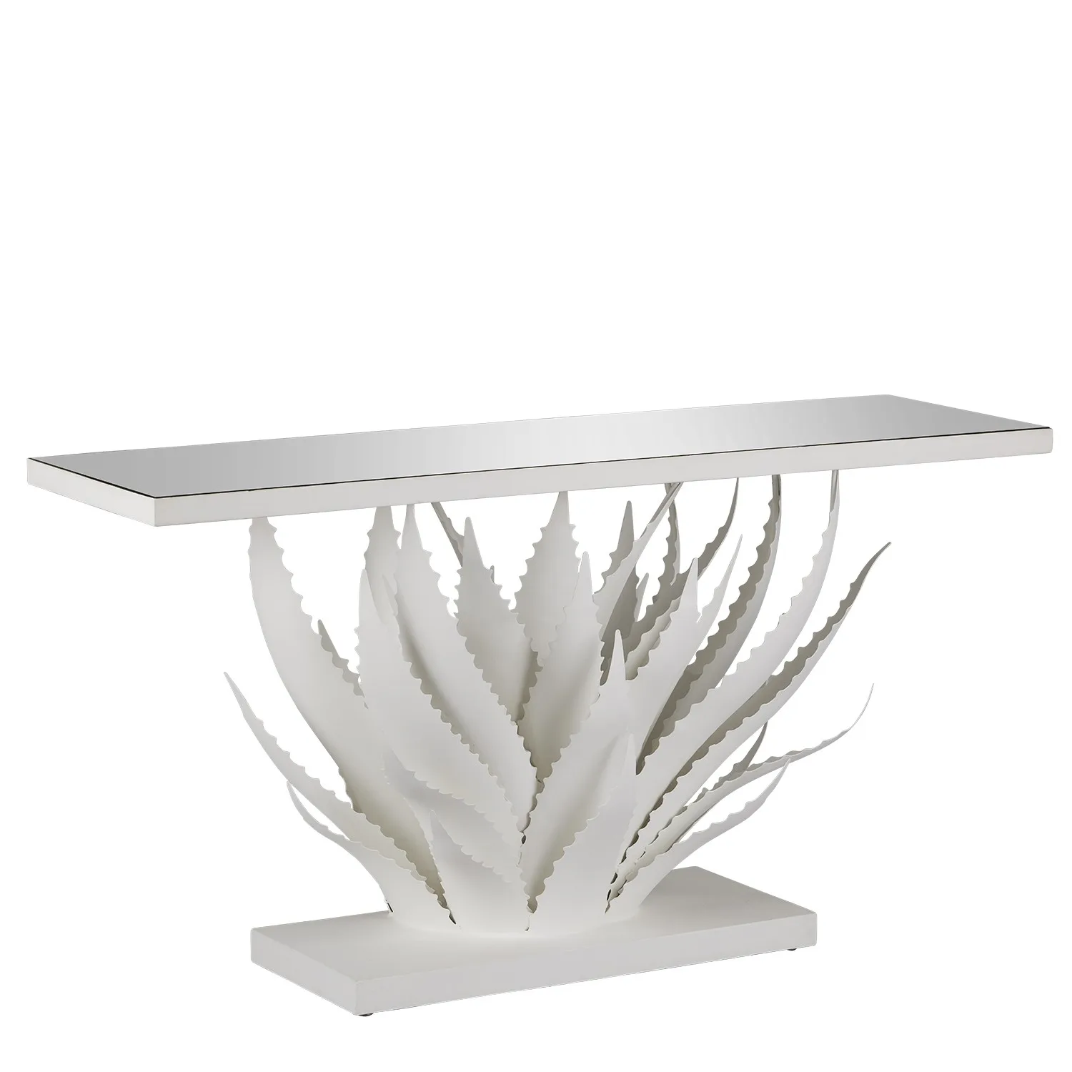 Agave Console Table in Gesso White