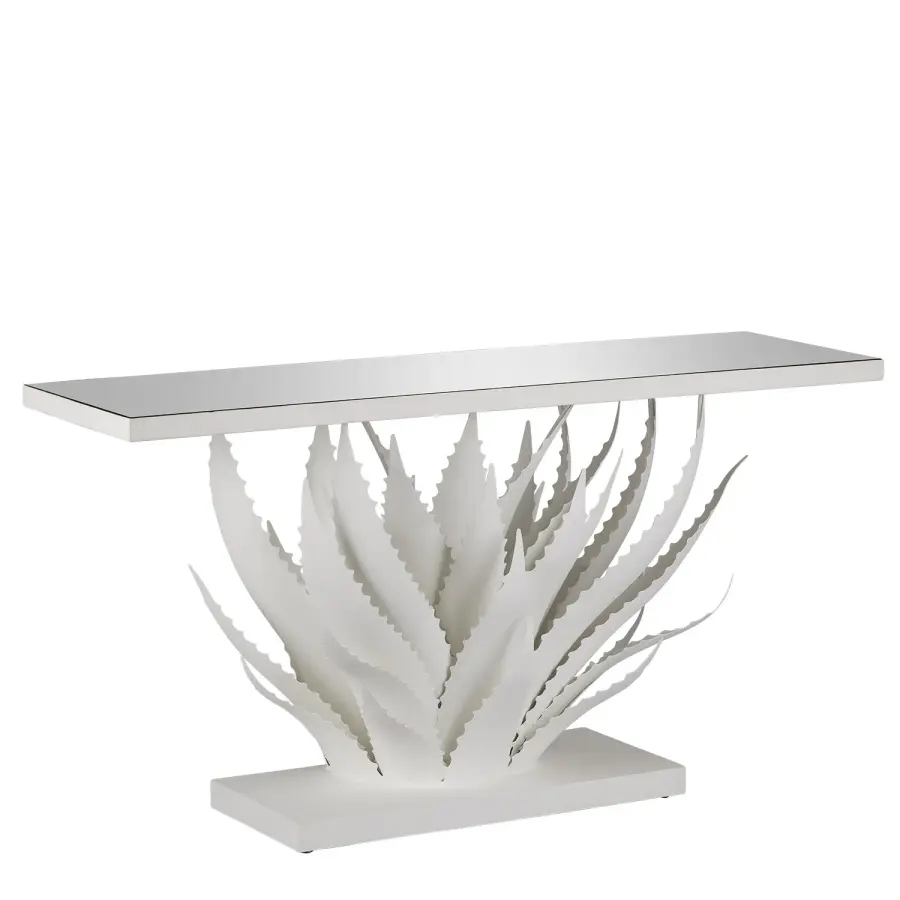 Agave Console Table in Gesso White