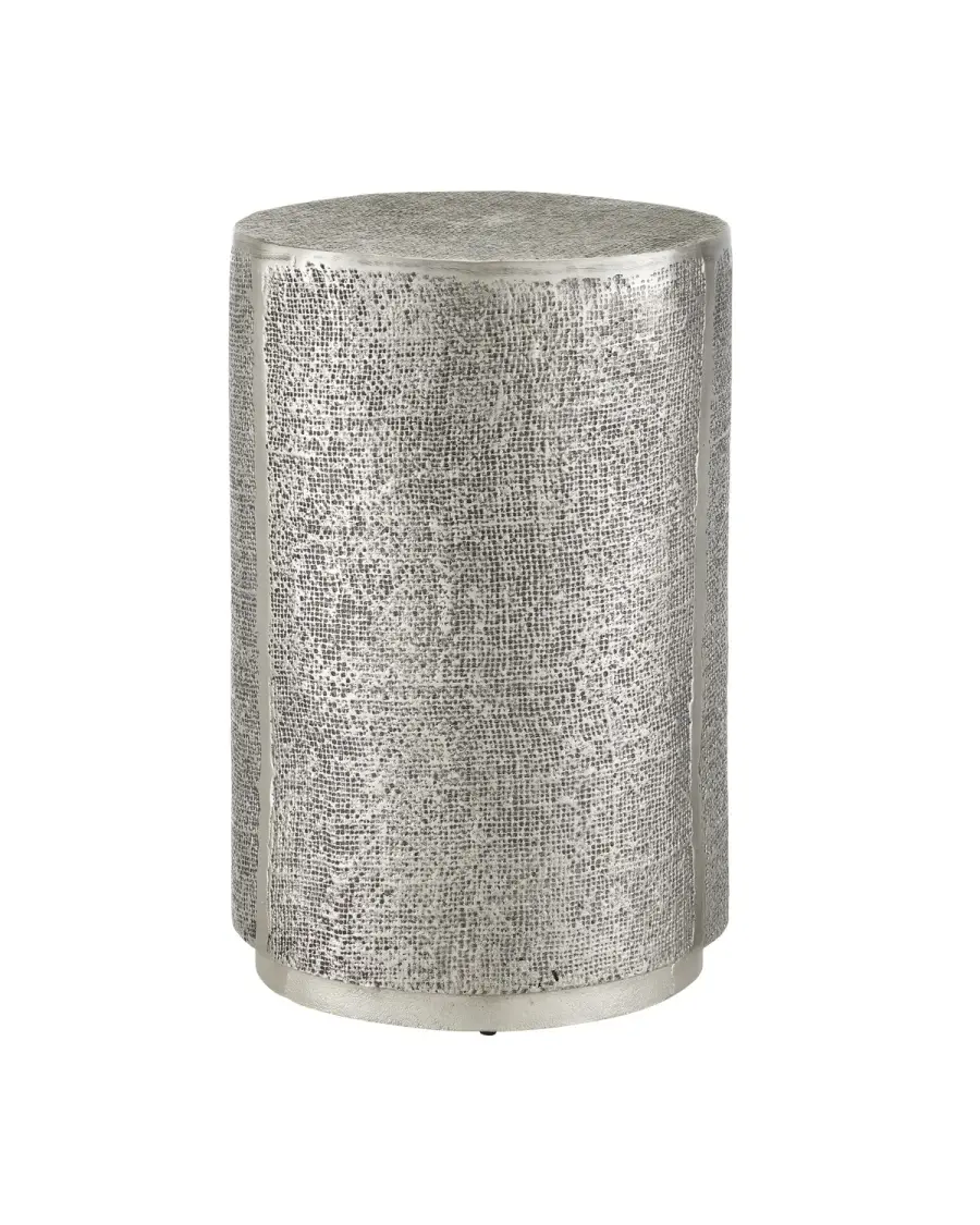 Kabeen Accent Table in Antique Silver