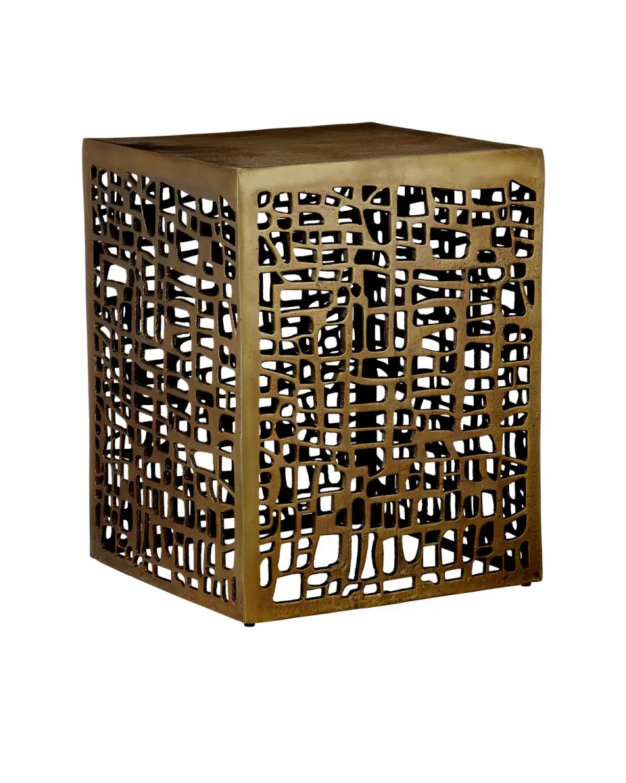 Gowen Accent Table in Antique Brass
