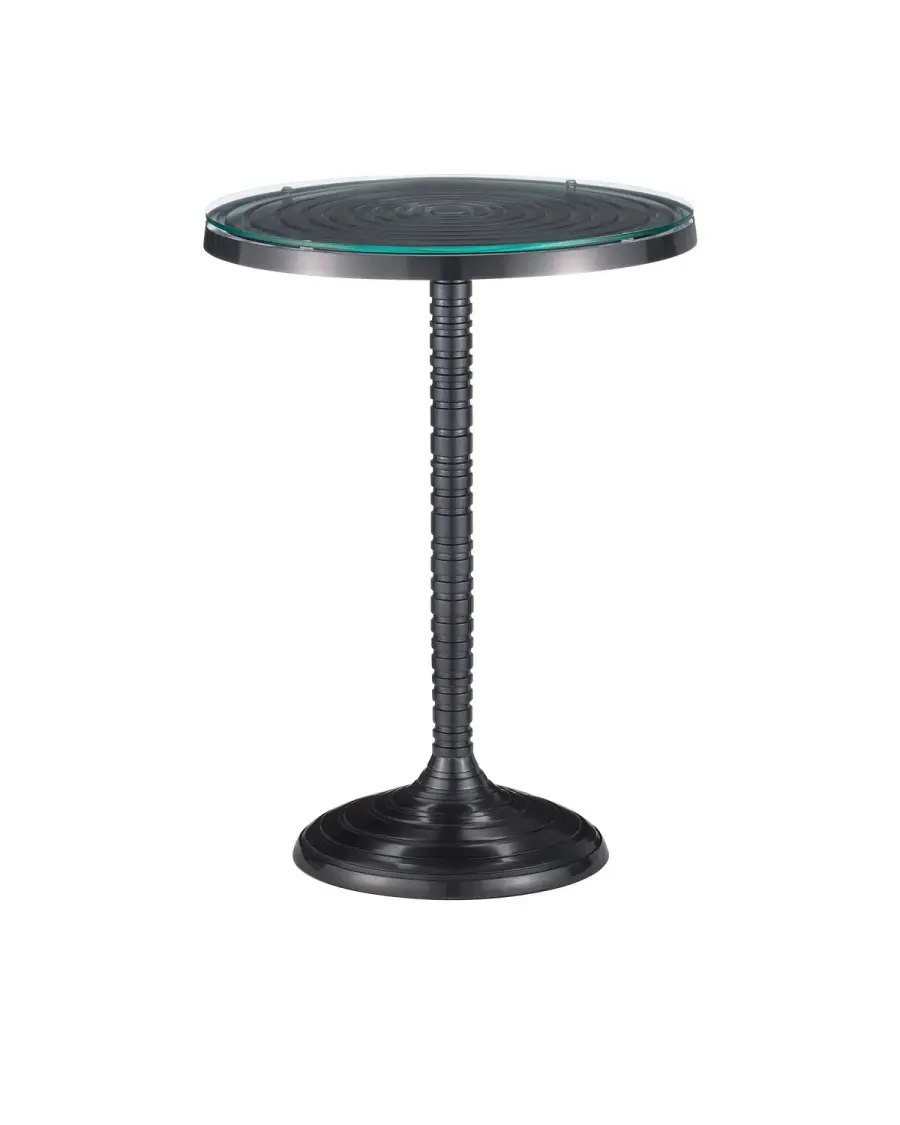 Erno Accent Table in Black Nickel
