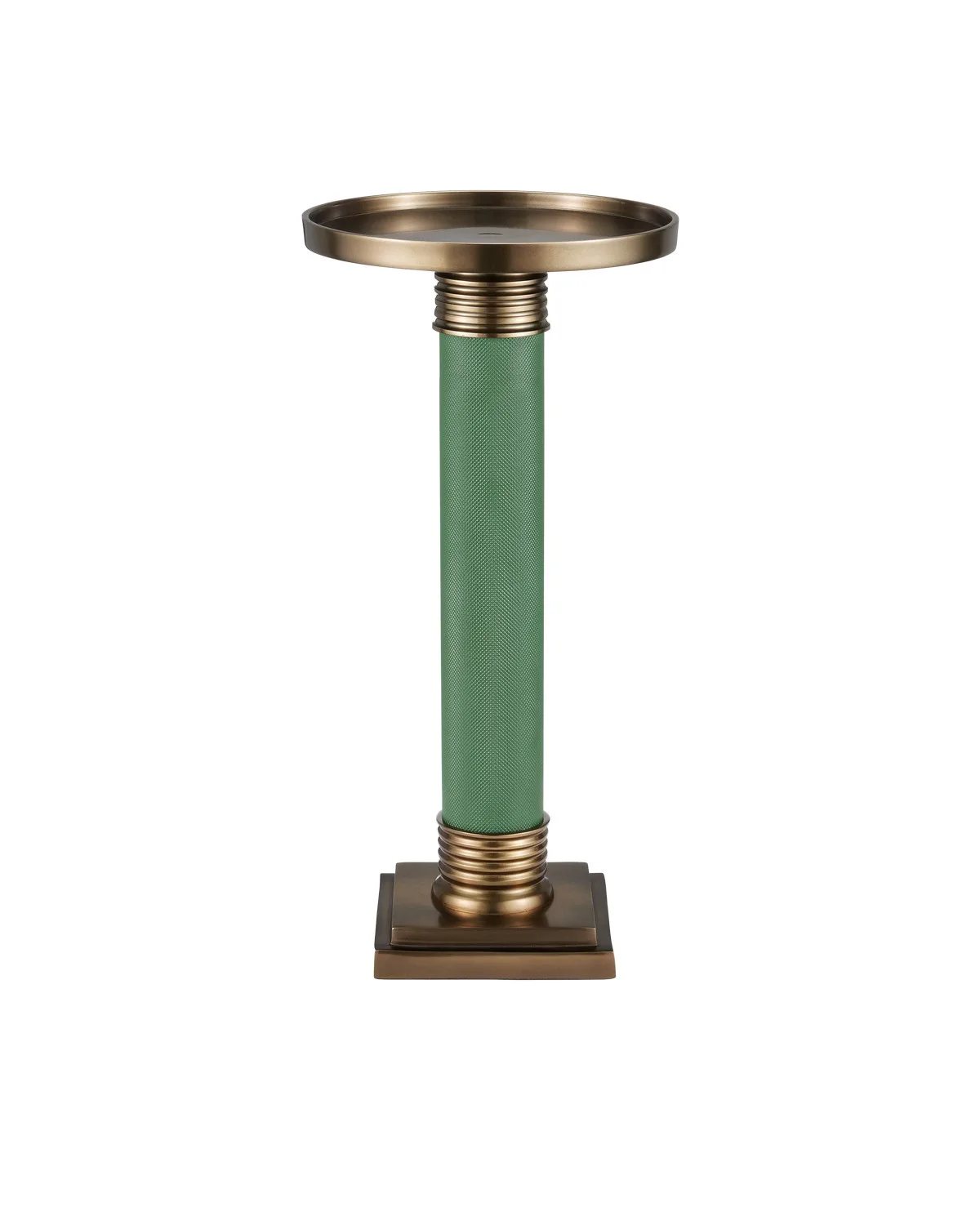 Gavin Accent Table in Green/Antique Brass