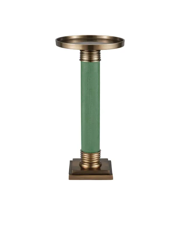 Gavin Accent Table in Green/Antique Brass