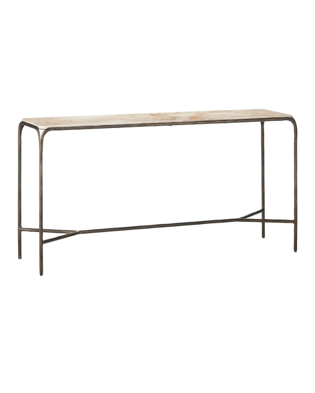 Crema Console Table in Natural/Bronze