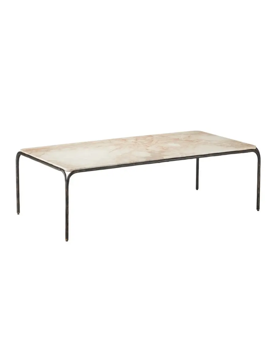 Crema Cocktail Table in Natural/Bronze