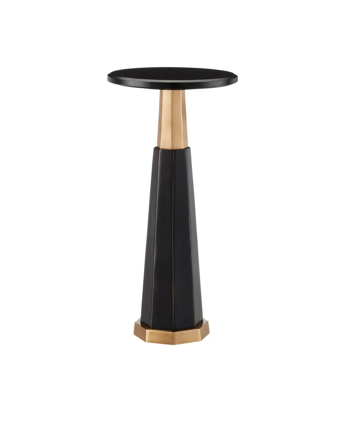 Gieves Drinks Table in Black/Bronze/Antique Brass
