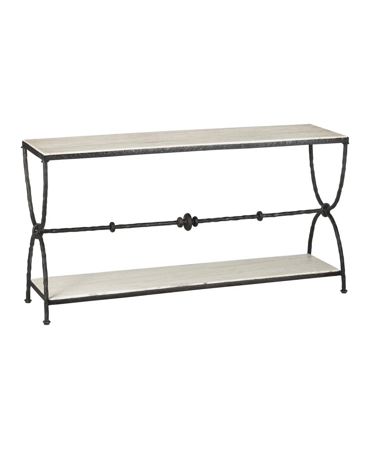 Agora Console Table in Natural/Rustic Bronze