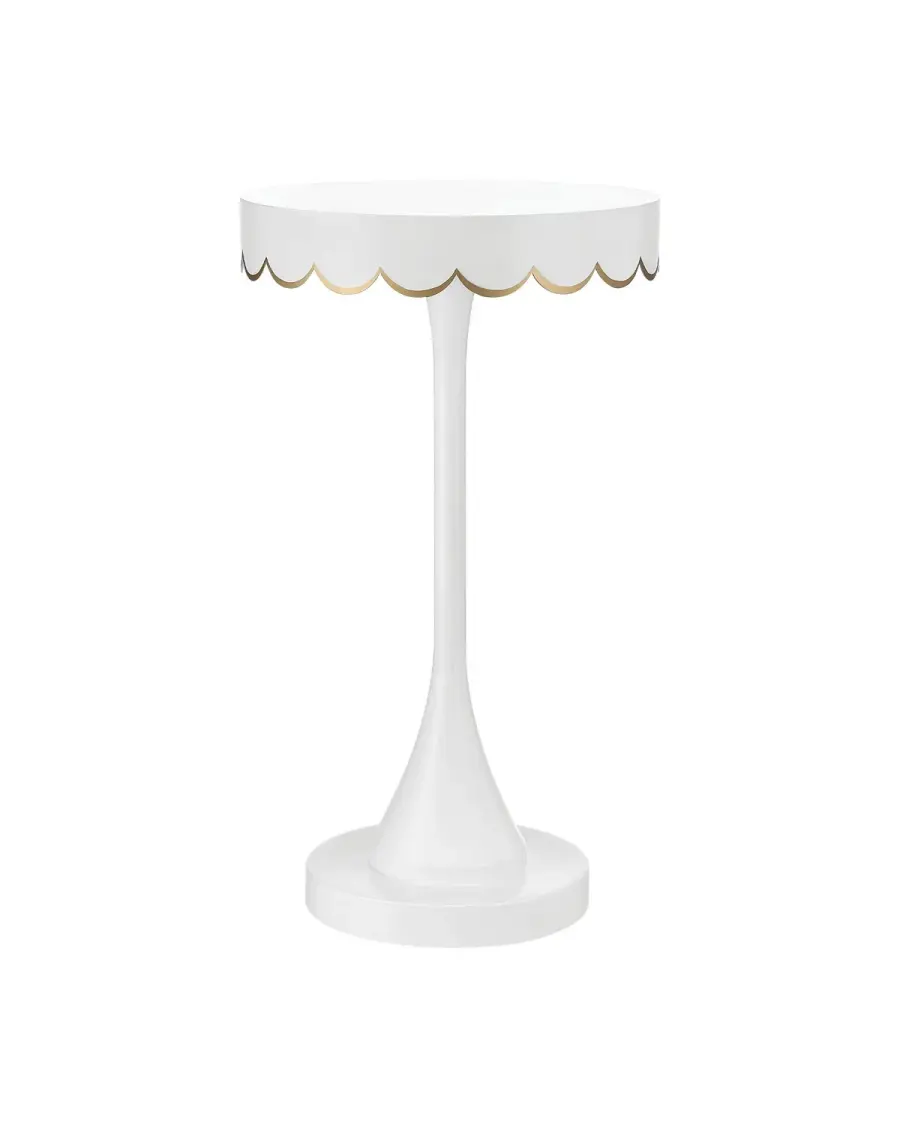Enid White Accent Table