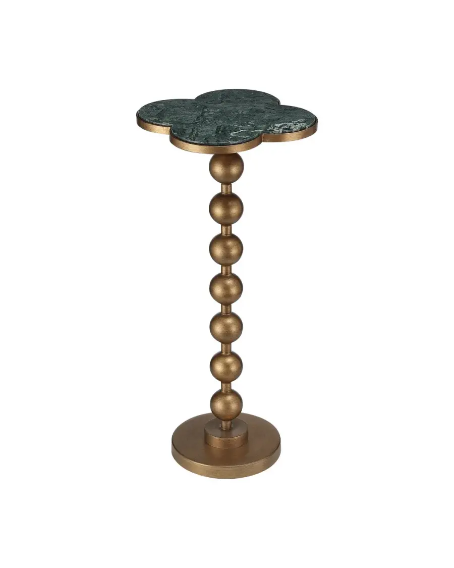Quatrefoil Green Accent Table