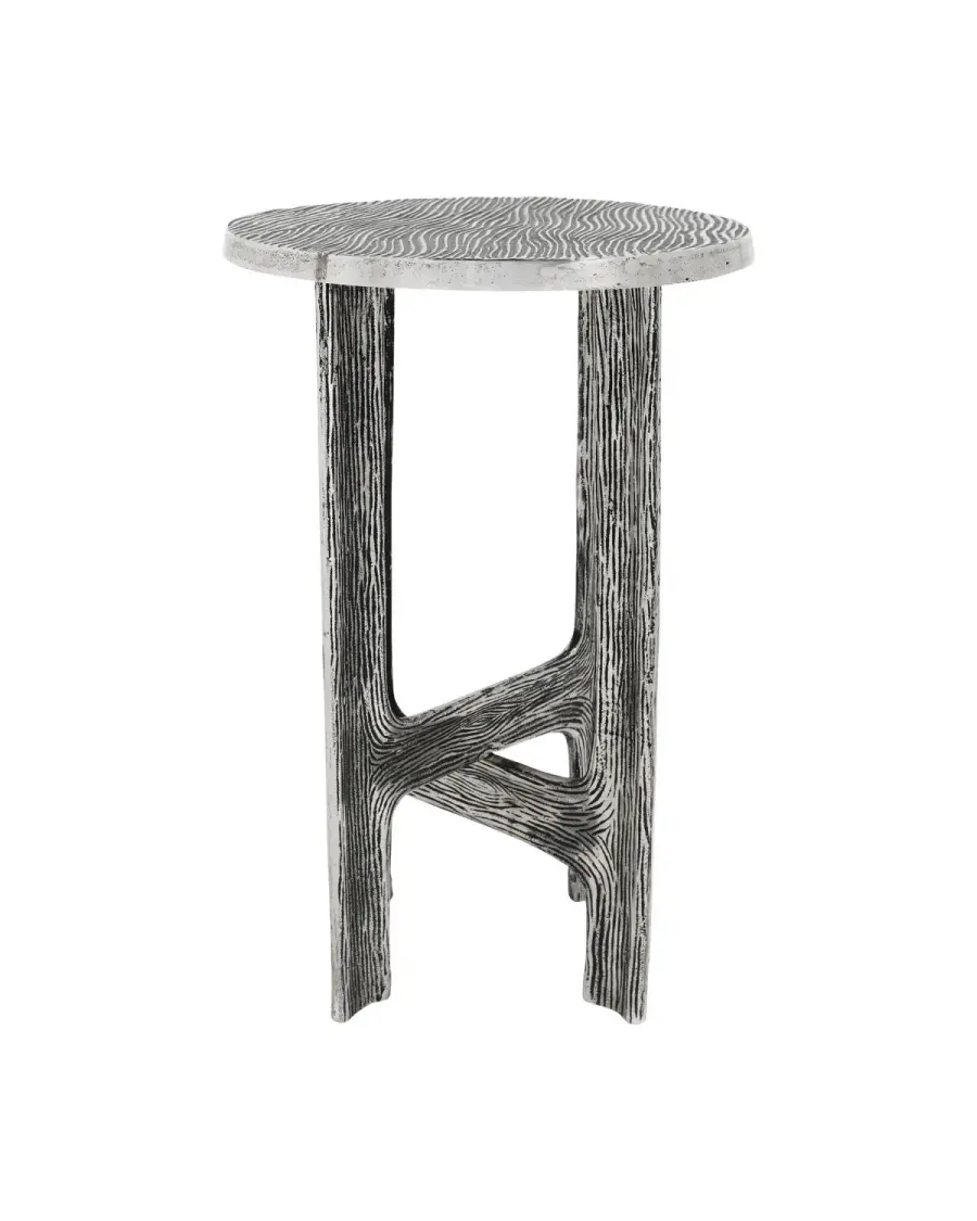 Structure Accent Table in Antique Nickel