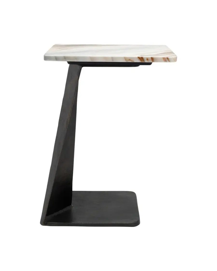 Toth C Table in Bronze with Calacatta Marble