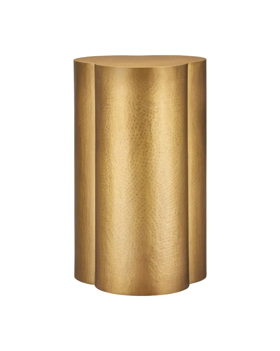 Trebol Accent Table in Antique Brass