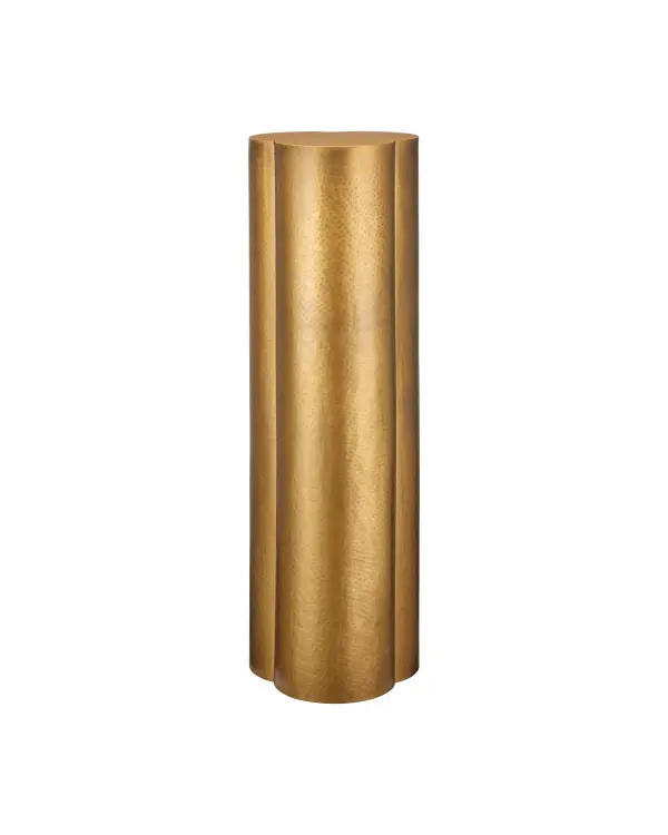 Trebol Pedestal in Antique Brass