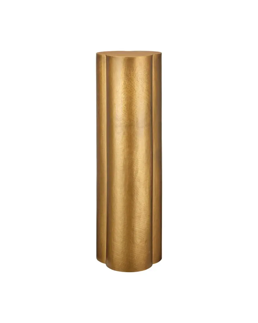 Trebol Pedestal in Antique Brass