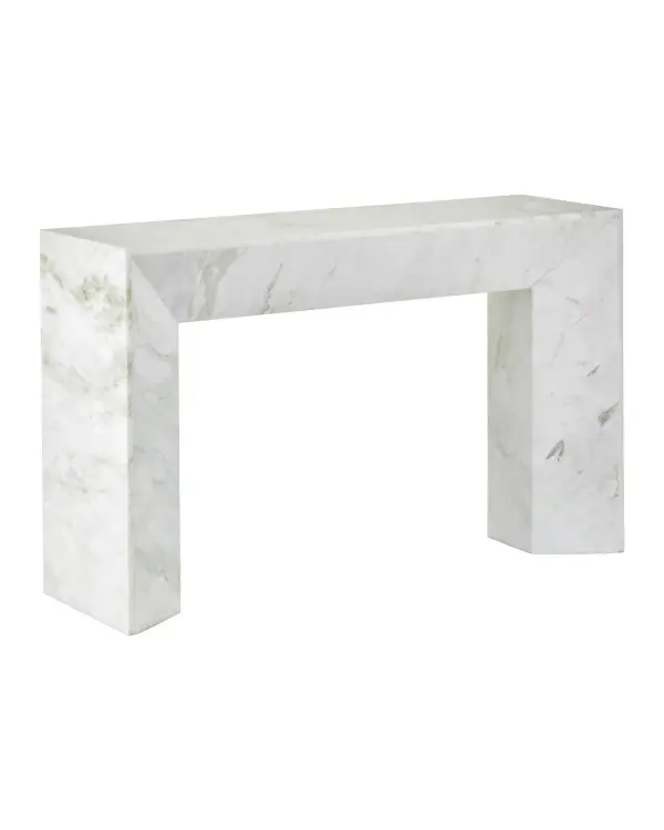A stunning statement piece featuring Aravali Onyx with natural green veining. The mitered waterfall joinery and chamfered profiles create architectural interest while the slim 15-inch depth fits narrow spaces perfectly.
