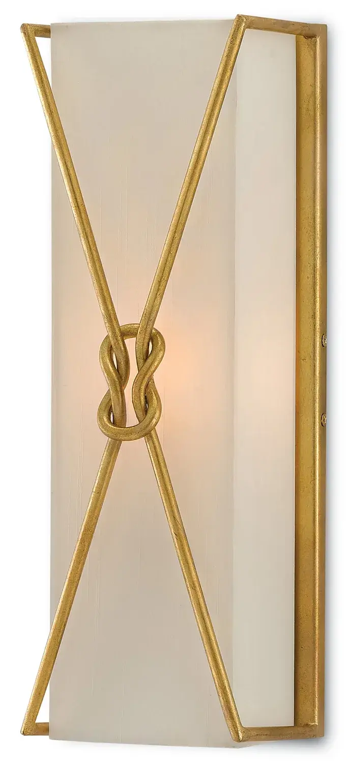 Ariadne Large Wall Sconce in Contemporary Gold Leaf