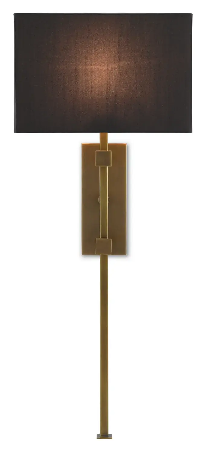 Edmund One Light Wall Sconce in Antique Brass