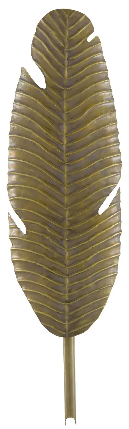 Tropical Leaf Wall Sconce in Vintage Brass