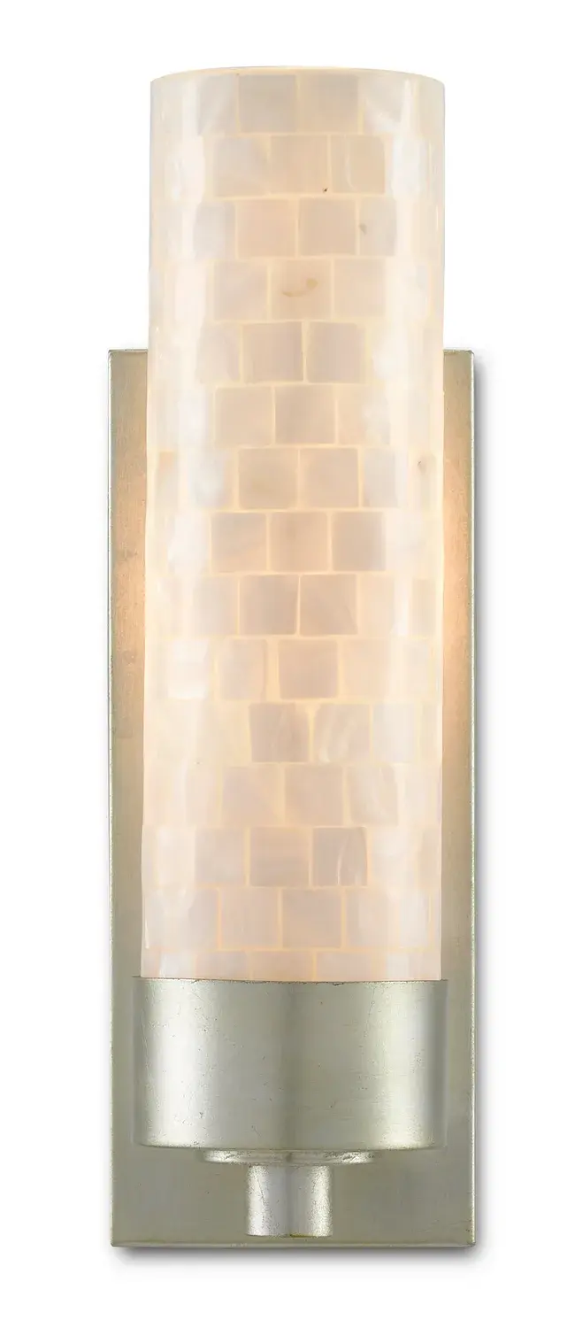 Abadan One Light Wall Sconce in Natural/Silver Leaf
