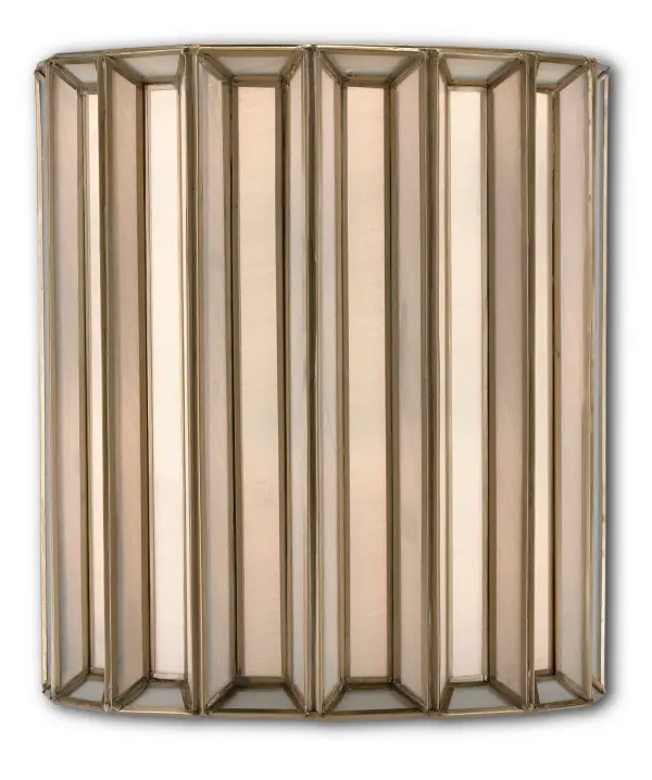 Daze One Light Wall Sconce in Antique Brass/White