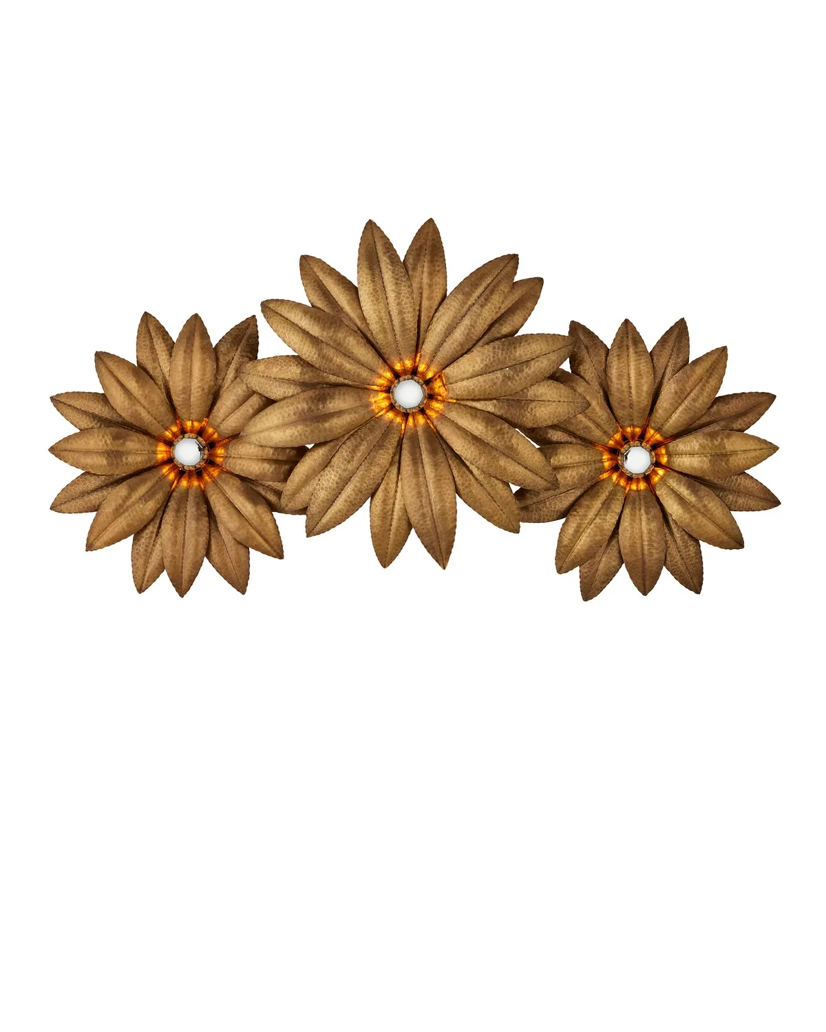 Alithea Three Light Wall Sconce in Antique Brass