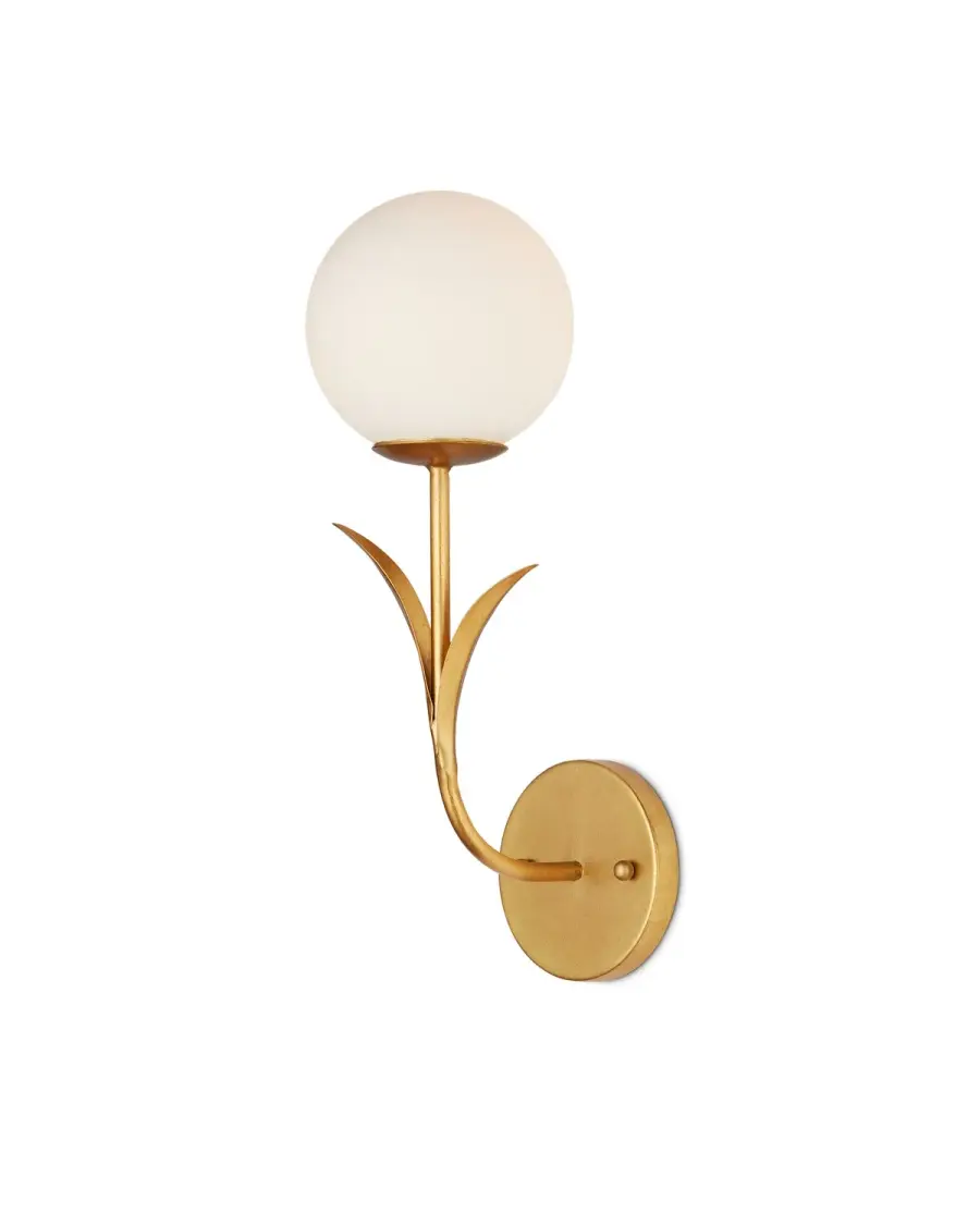 Rossville One Light Wall Sconce in Contemporary Gold Leaf