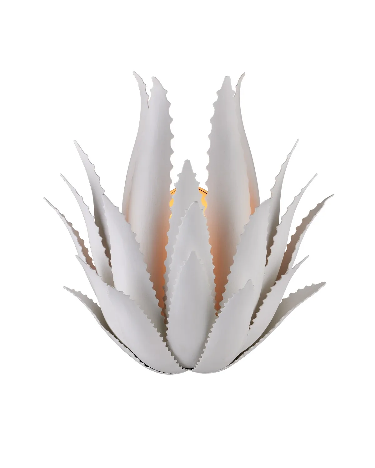 Agave One Light Wall Sconce in Gesso White
