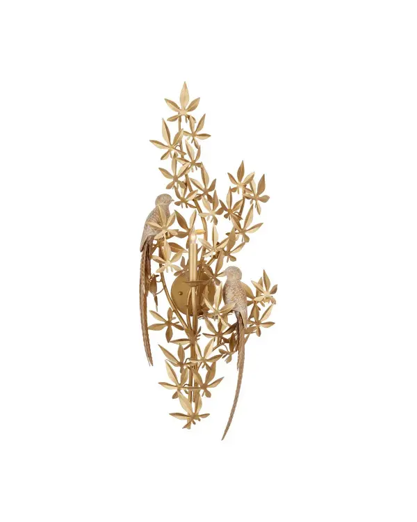 Aviary One Light Wall Sconce in Swedish Gold