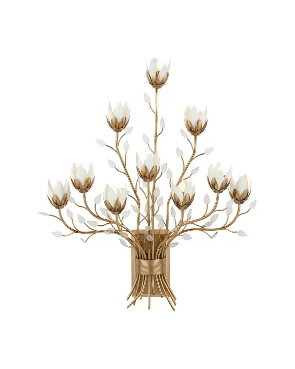 Star Magnolia Ten Light Wall Sconce
