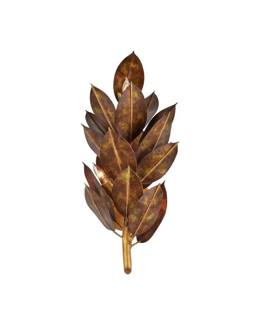 Weston Three Light Wall Sconce in Magnolia Leaf