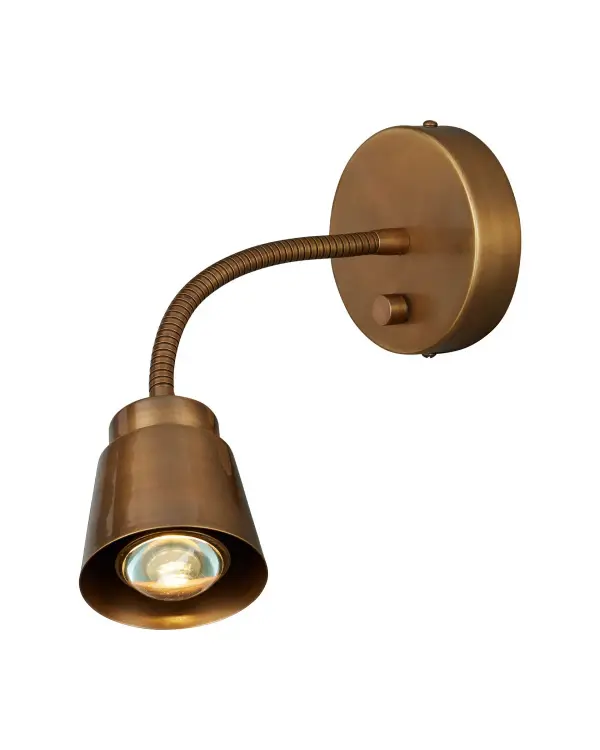 The Wilbaux combines classic brass styling with modern LED functionality. Its bendable stem allows precise light direction, making it ideal for reading or task lighting. The integrated dimmer and energy-efficient LED make it both practical and elegant.
