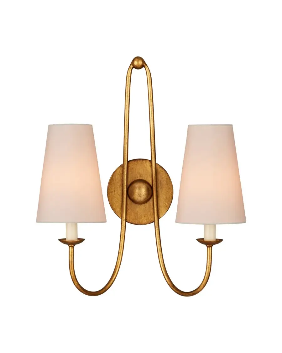 Brayden Two Light Wall Sconce in Antique Gold Leaf