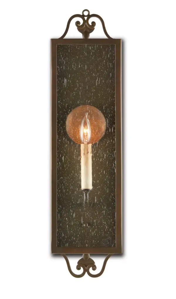 In Bronze Verdigris by Currey and Company from the Wolverton Bronze Wall Sconce collection