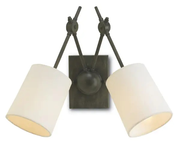In Black Iron by Currey and Company from the Compass Black Wall Sconce collection