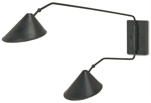 In French Black/Gold Leaf by Currey and Company from the Serpa Collection collection