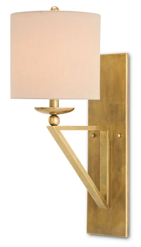 In Vintage Brass by Currey and Company from the Anthology Brass Wall Sconce collection