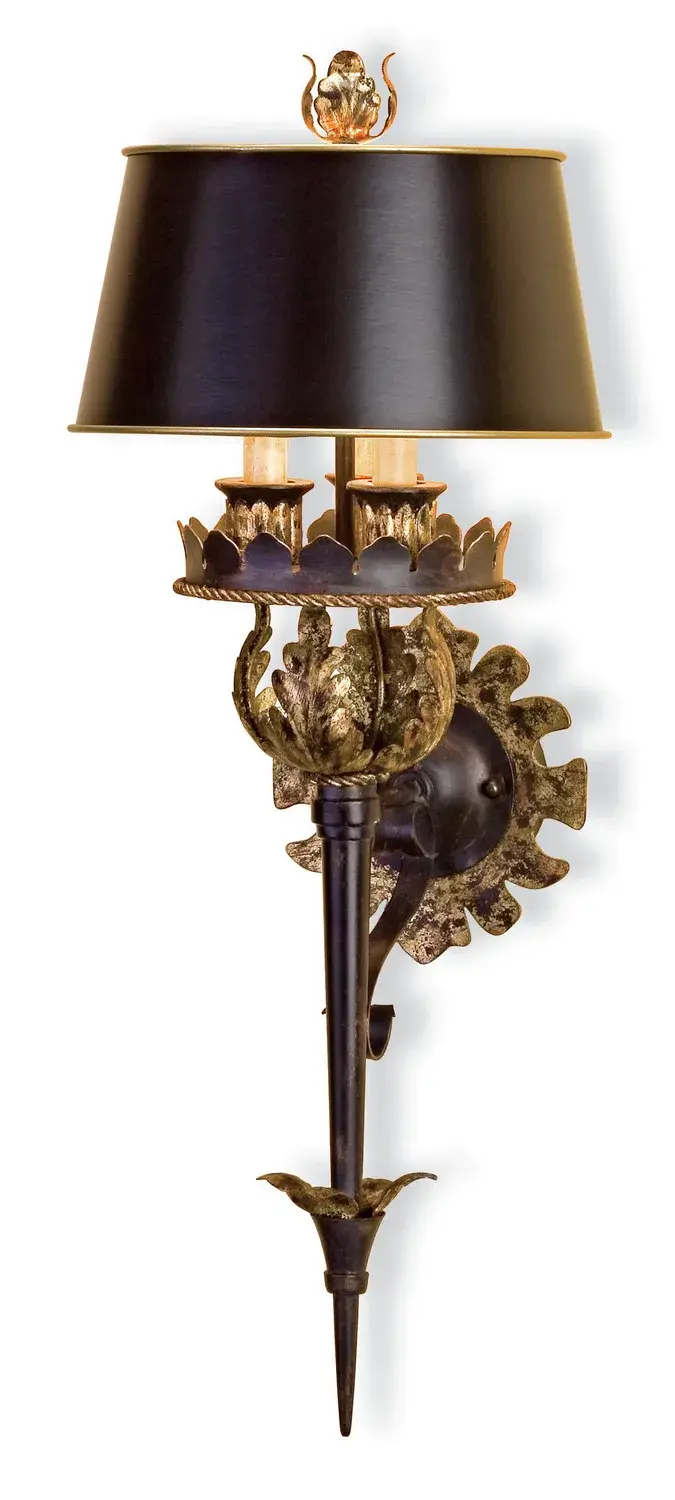 The The Duke Gold Wall Sconce by Currey and Company