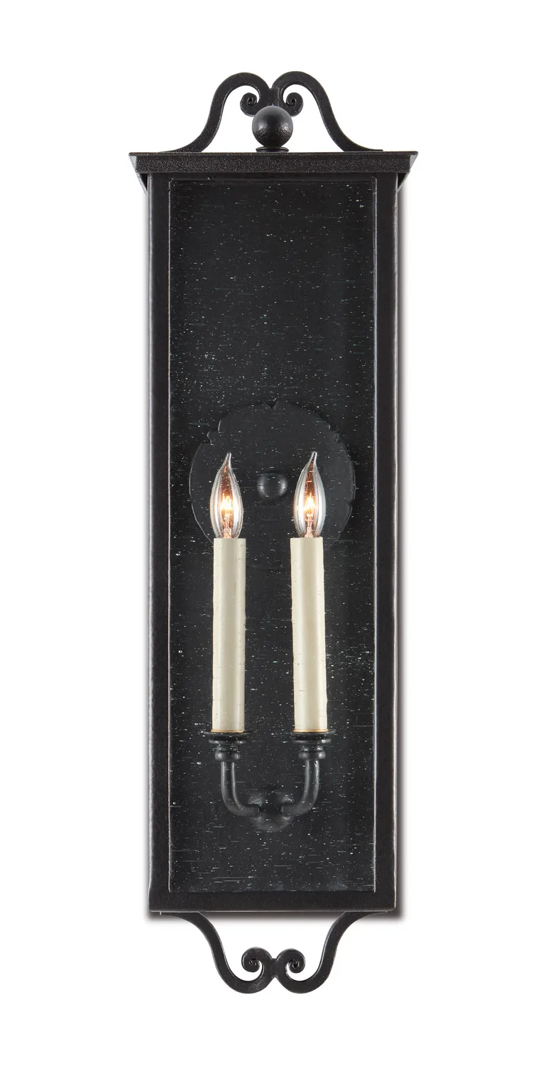 Giatti Medium Outdoor Wall Sconce in Midnight
