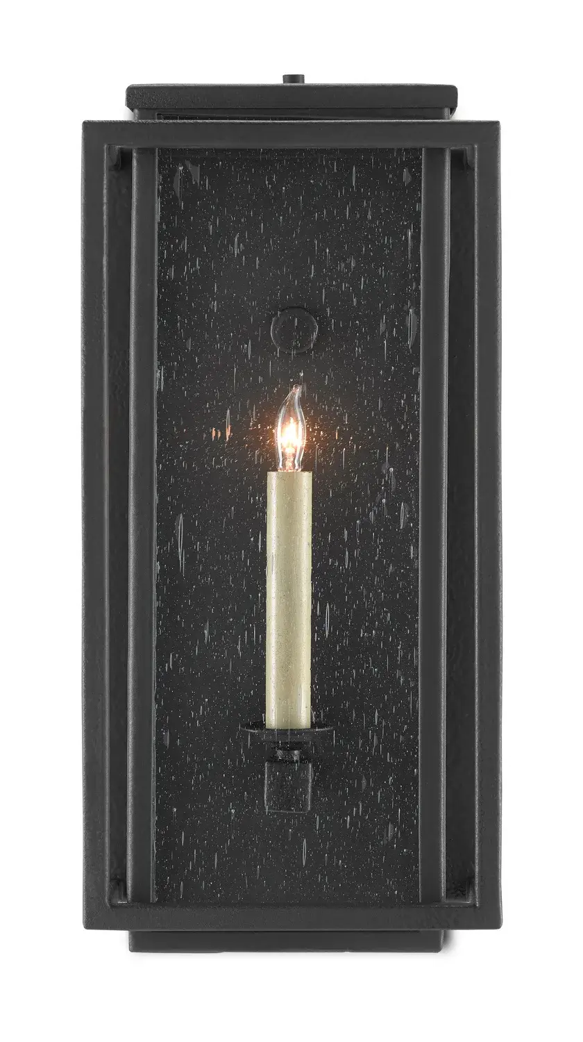 Wright Small Outdoor Wall Sconce in Midnight Black