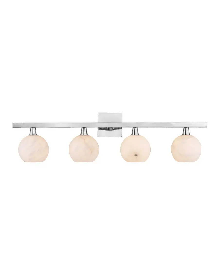 Bombelles Four Light Bath Bar in Polished Nickel