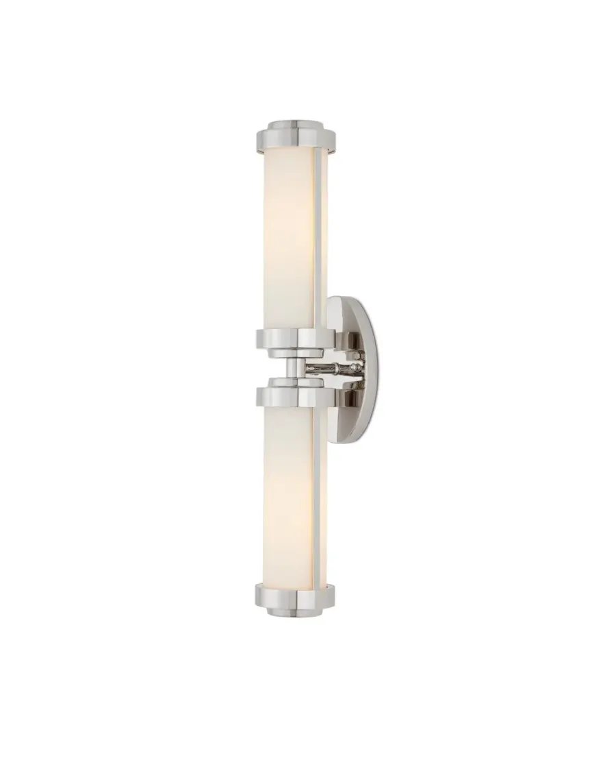 Bowland Two Light Wall Sconce in Polished Nickel