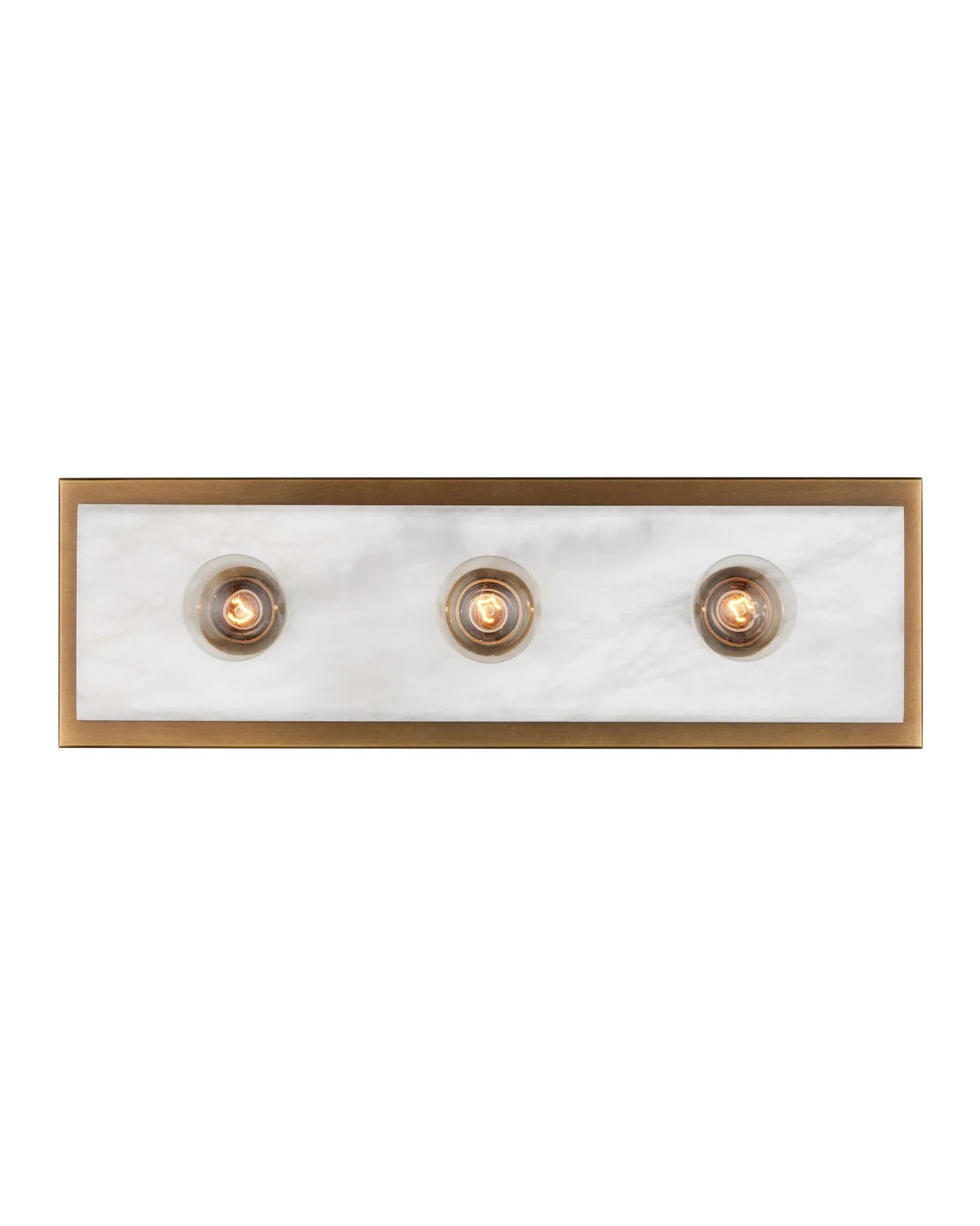 Berdine Three Light Wall Sconce in Natural Alabaster and Antique Brass