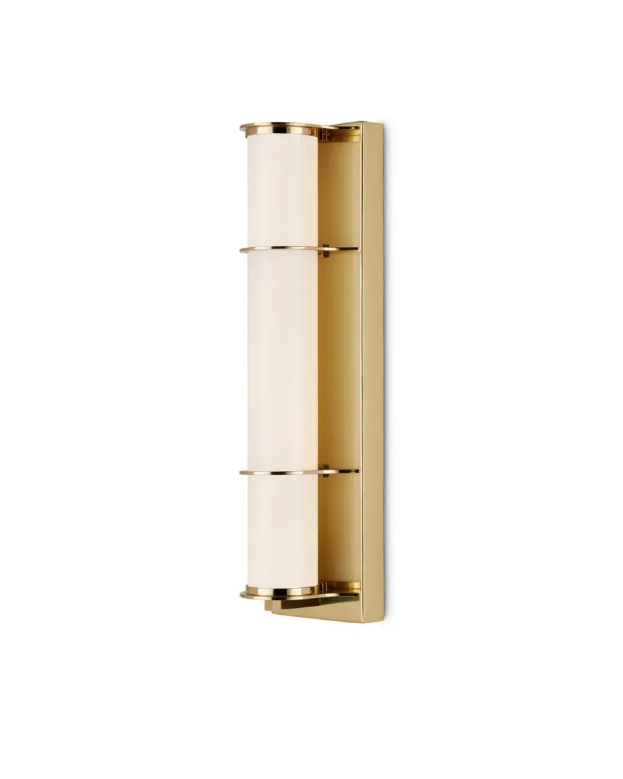Blaine One Light Bath Wall Sconce in Polished Brass