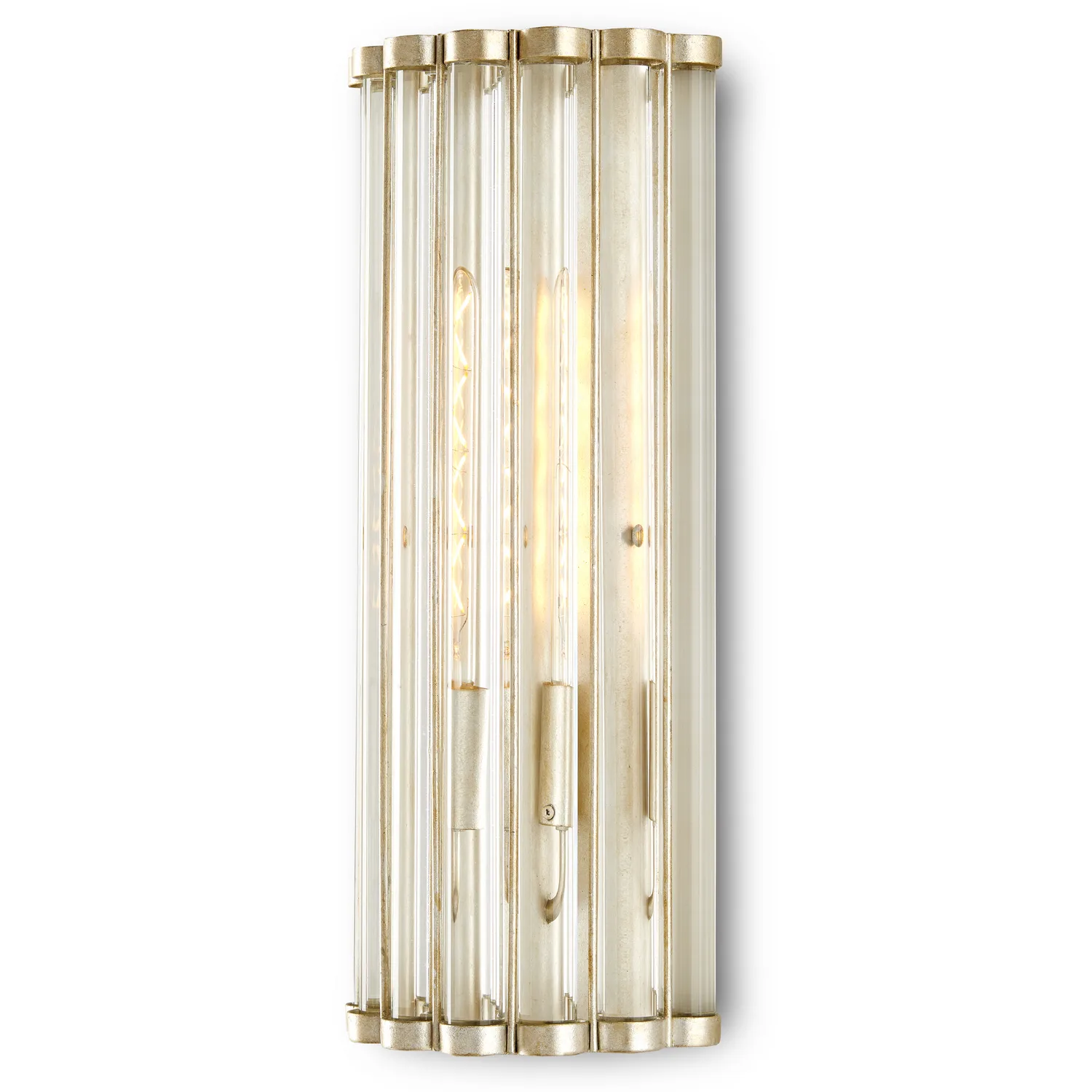 Warwick One Light Wall Sconce in Contemporary Silver Leaf