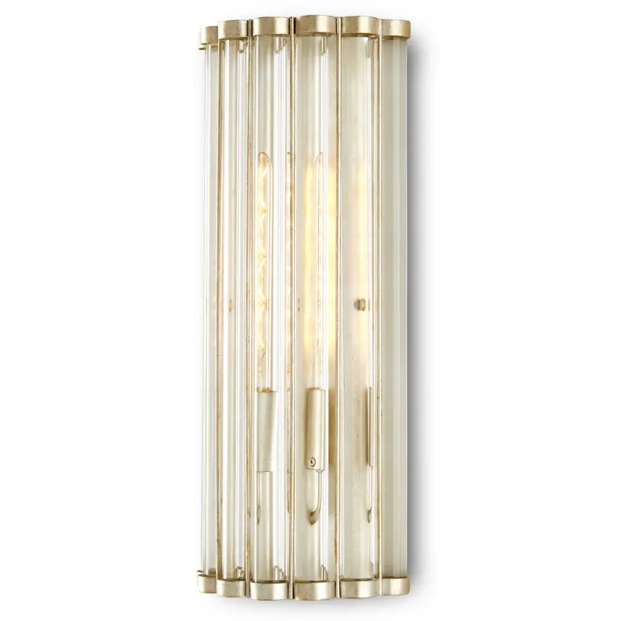 Warwick One Light Wall Sconce in Contemporary Silver Leaf