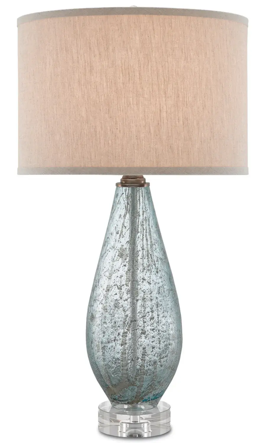 Optimist One Light Table Lamp in Pale Blue Speckle