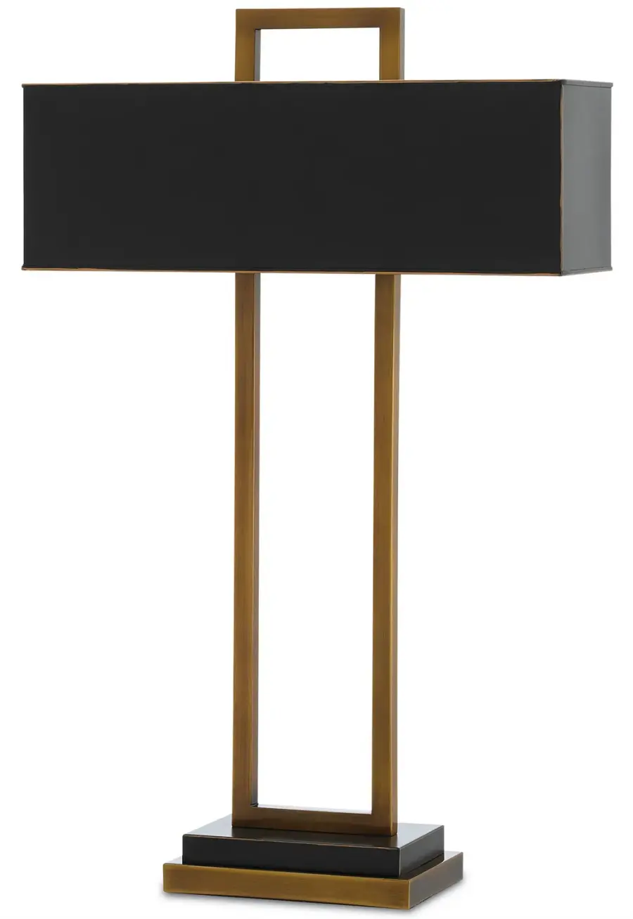 Otto Two Light Table Lamp in Antique Brass/Oil Rubbed Bronze