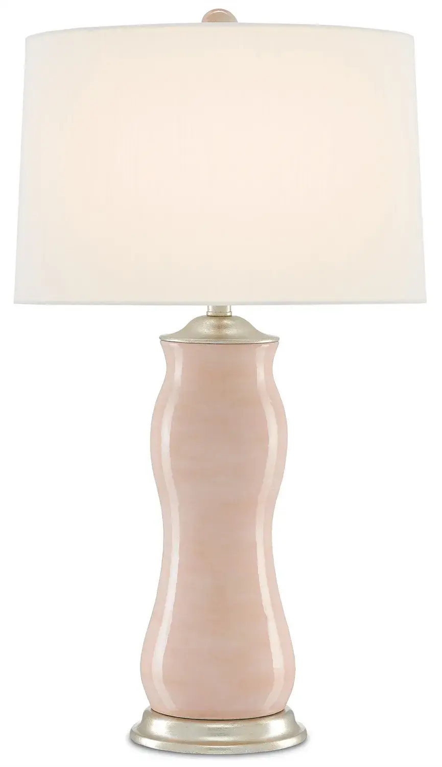 Ondine One Light Table Lamp in Blush/Silver Leaf